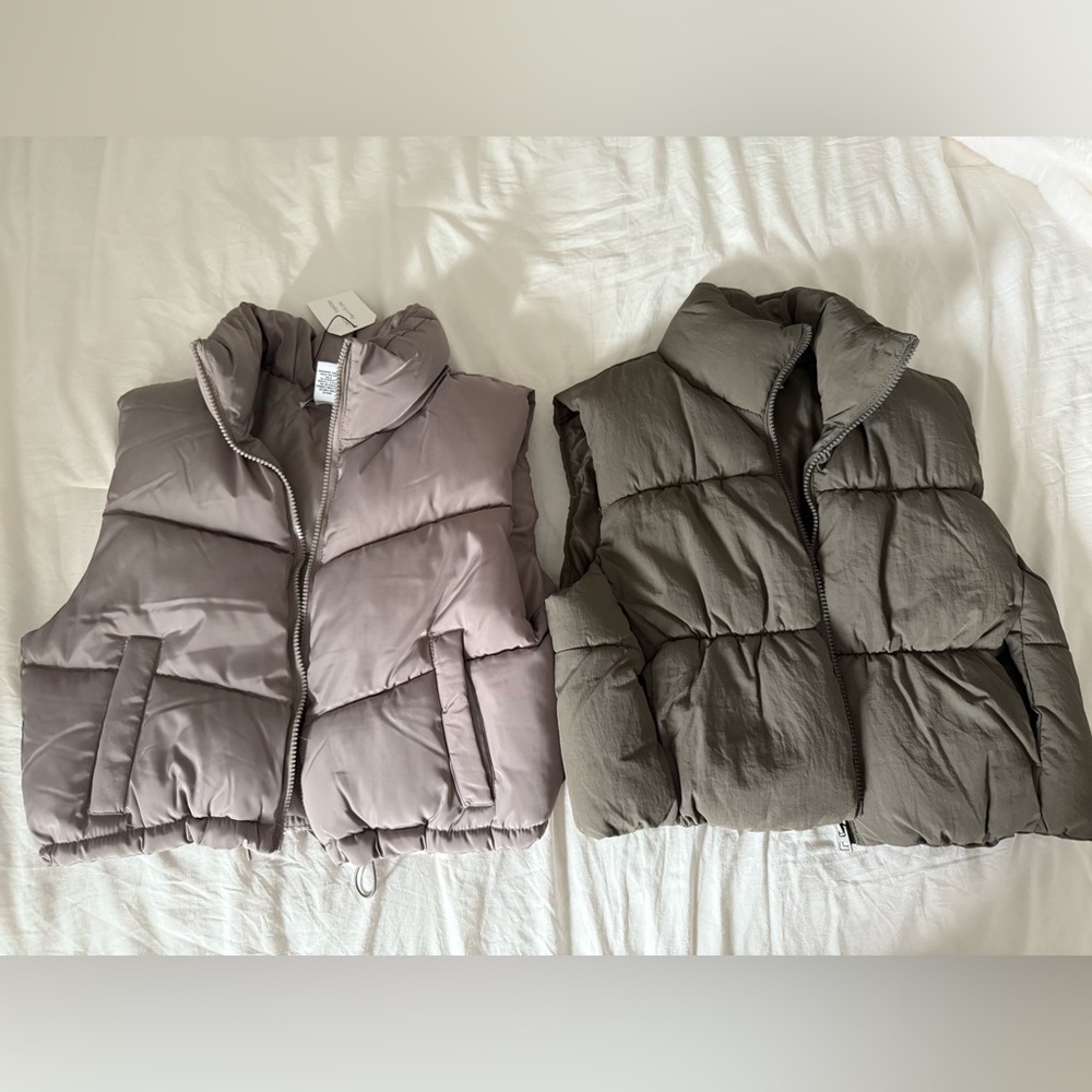 NWT & EUC Cropped puffer vests